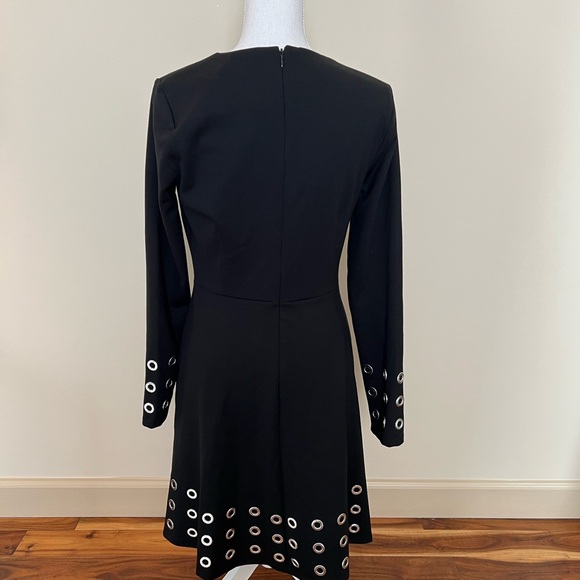 NWT MICHAEL Michael Kors Grommet Black Dress Size Medium - Picture 10 of 10